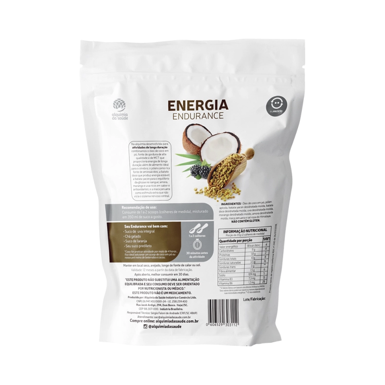 Produto Energia Endurance - Frutas Silvestres & Coco 350g